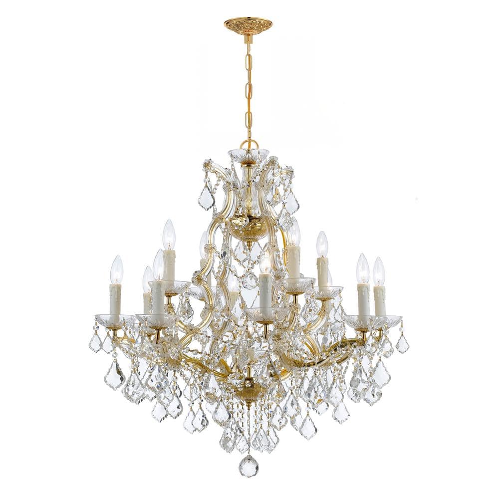 Maria Theresa 13-Light Gold Crystal Chandelier
