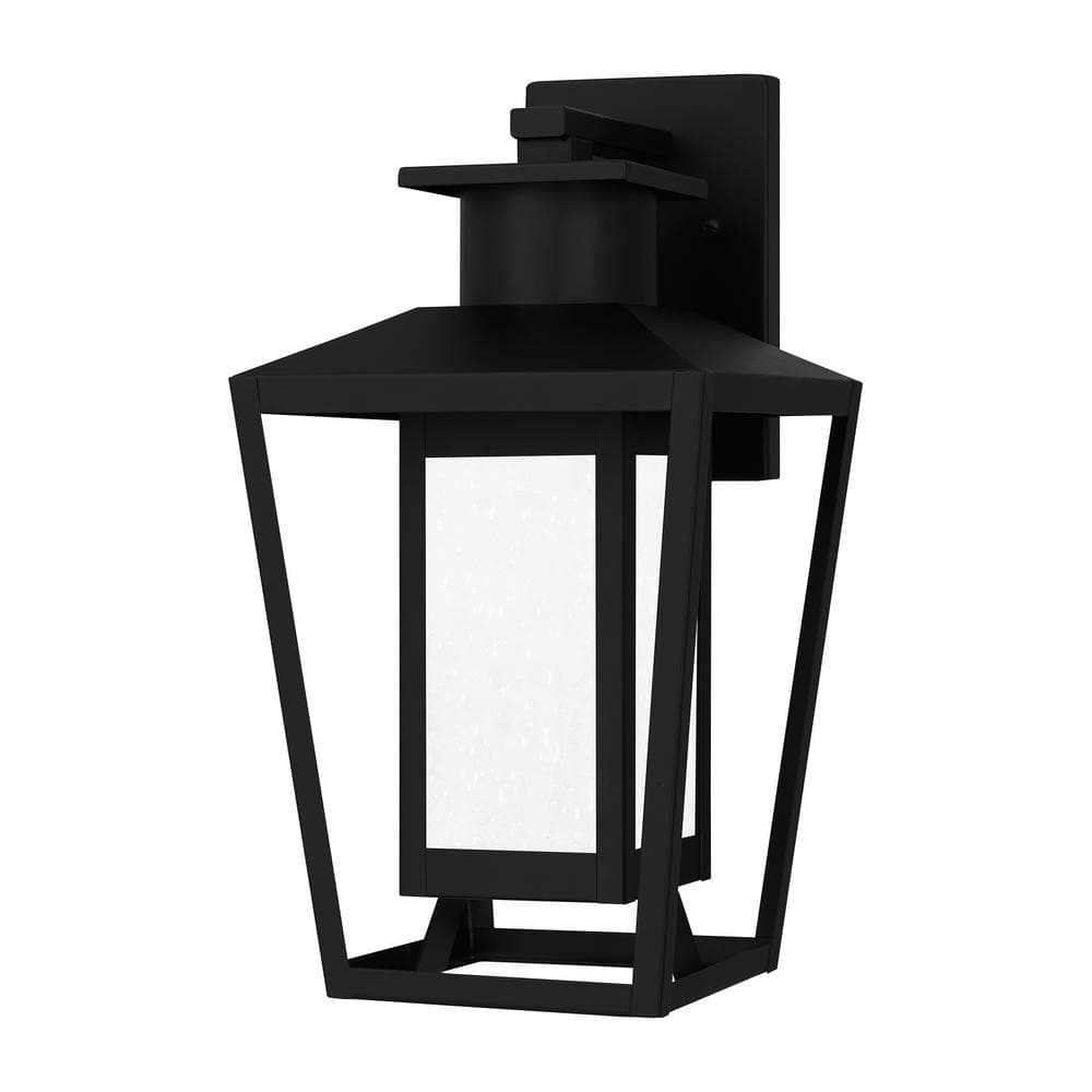 ASHLEY HARBOUR COLLECTION Buxton 1Light Matte Black Hardwired Outdoor