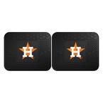 MLB Houston Astros Black Heavy Duty 2-Piece 14 in. x 17 in. Vinyl Utility Mat
