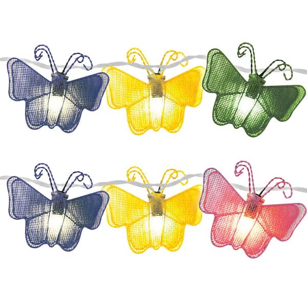 Brite Star 10-Light Multi-Color Butterfly Light Set