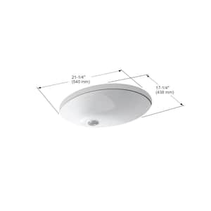 Caxton 21-1/4 in. Vitreous China Undermount Vitreous China Bathroom Sink in Biscuit