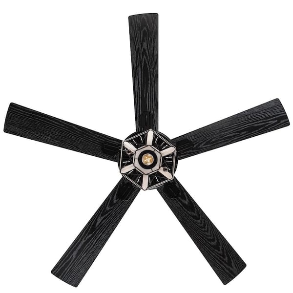 River of Goods Benedikte 52 in. Indoor LED Black Ceiling Fan with