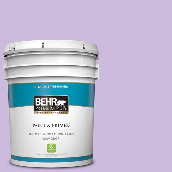BEHR PREMIUM PLUS 5 gal. #P570-2 Confetti Satin Enamel Low Odor Interior Paint & Primer