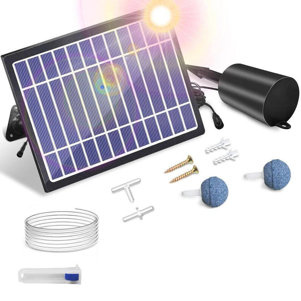 Solar Pond Aerator with 3-Modes Air Pump 4 W 2200 mAh Battery for Small Fishpond Stock Tank Hydroponics price history on PriceWatchPro