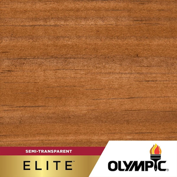 Olympic Elite 3 Gal. Rustic Cedar Semi-Transparent Exterior Wood Stain and Sealant in One