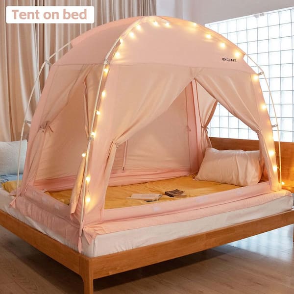 Zeus & Ruta Pink Camping Tents Privacy Dream Tent Light-Reducing