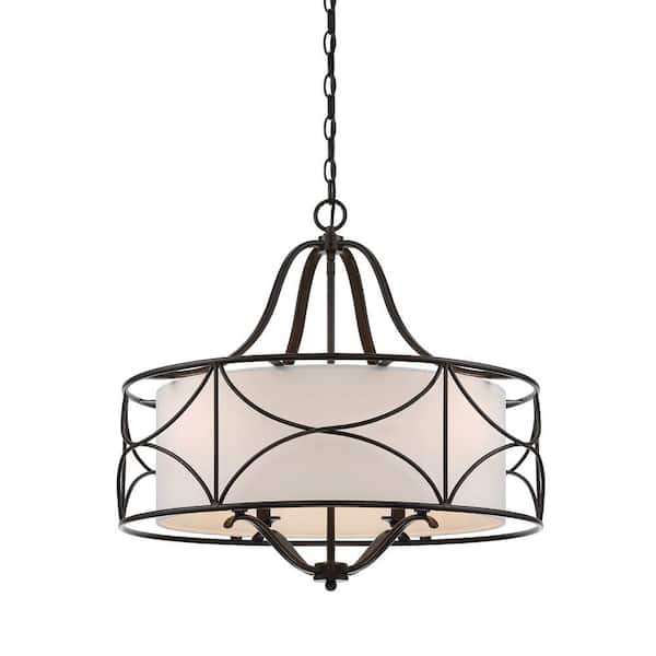 Avara 4-Light Oil Rubbed Bronze Traditional Sphere Chandelier for Dining Areas with No Bulbs Included
