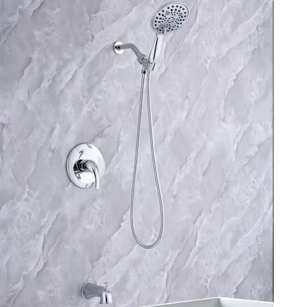 Staykiwi Single Handle 4 Spray Patterns Shower Faucet 25 Gpm With Pressure Balance Anti Scald 4639