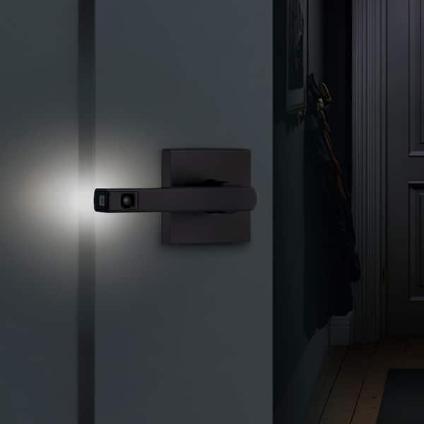 Halifax Square Matte Black Hall/Closet LED Door Handle