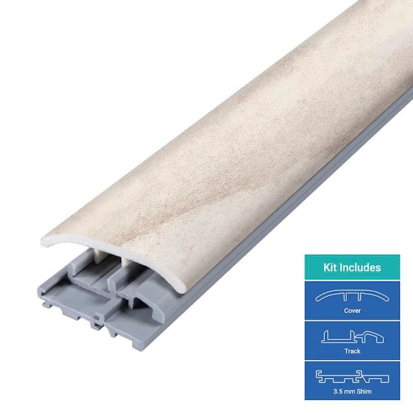 Champagne 0.31 in. T x 2 in. W x 78.7 in. L Vinyl 4-in-1 Molding