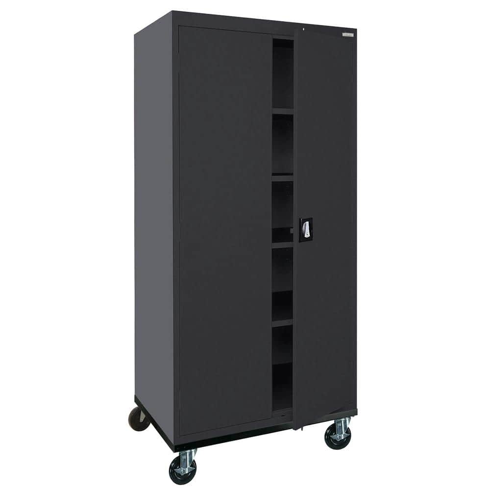 Elite Transport Series (36 in. W x 78 in. H x 24 in. D) Steel Garage Freestanding Cabinet with Casters in Black price history on PriceWatchPro