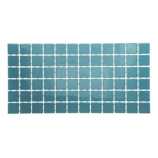 Daltile Restore Teal 4 in. x 4 in. Glazed Ceramic Mosaic Sample Tile