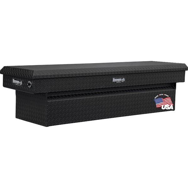 23 x 20 x 71 in. Textured Matte Black Diamond Tread Aluminum Crossover Truck Tool Box