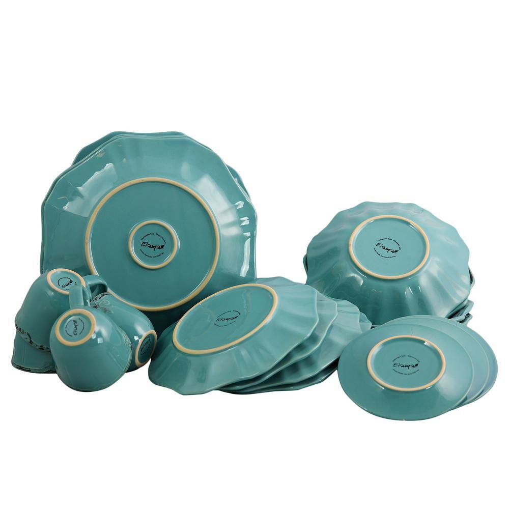 Modern Floral Ceramic 20-Piece Dinnerware Set for 4