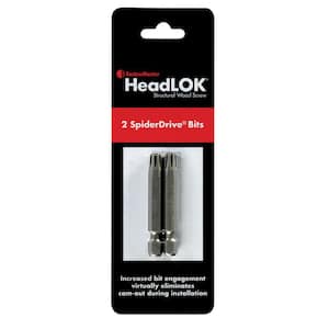 HeadLOK SpiderDrive Bits - 8 point star bit for FastenMaster HeadLOK screws (2 Pack)