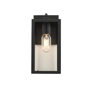 Matte Black Dusk to Dawn Sensor Outdoor Wall Light, Wall Sconce Hardwired Cylinder with No Bulbs Included (2-Pack)