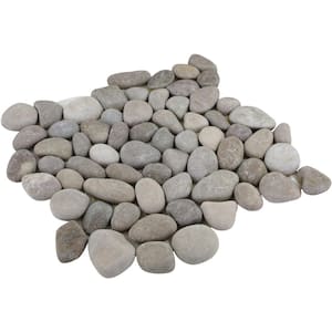Natural Tan 12 in. x 12 in. Blended Natural Pebble Floor and Wall Tile (5.0 sq. ft. / case)