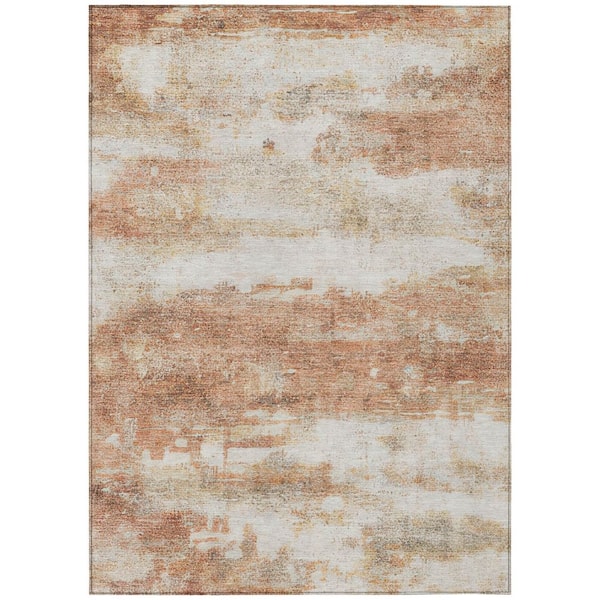 Chantille Machine Washable Indoor/Outdoor Abstract ACN2873 Paprika 3 ft. x 5 ft. Area Rug