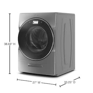 5.0 cu. ft. High Efficiency Smart Chrome Shadow Stackable Front Load Washing Machine with Load and Go XL Plus Dispenser