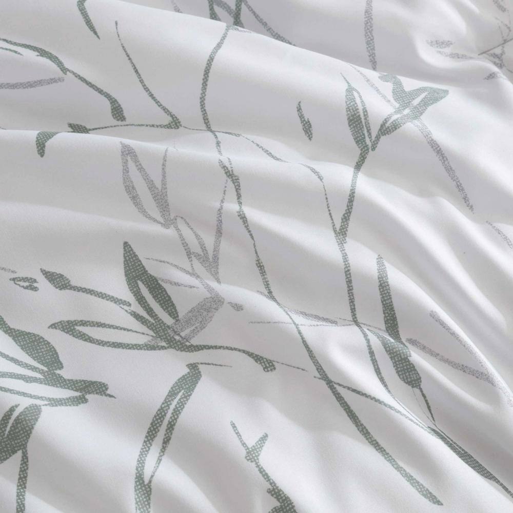 Twin Green Microfiber Reversible Bedspread Set