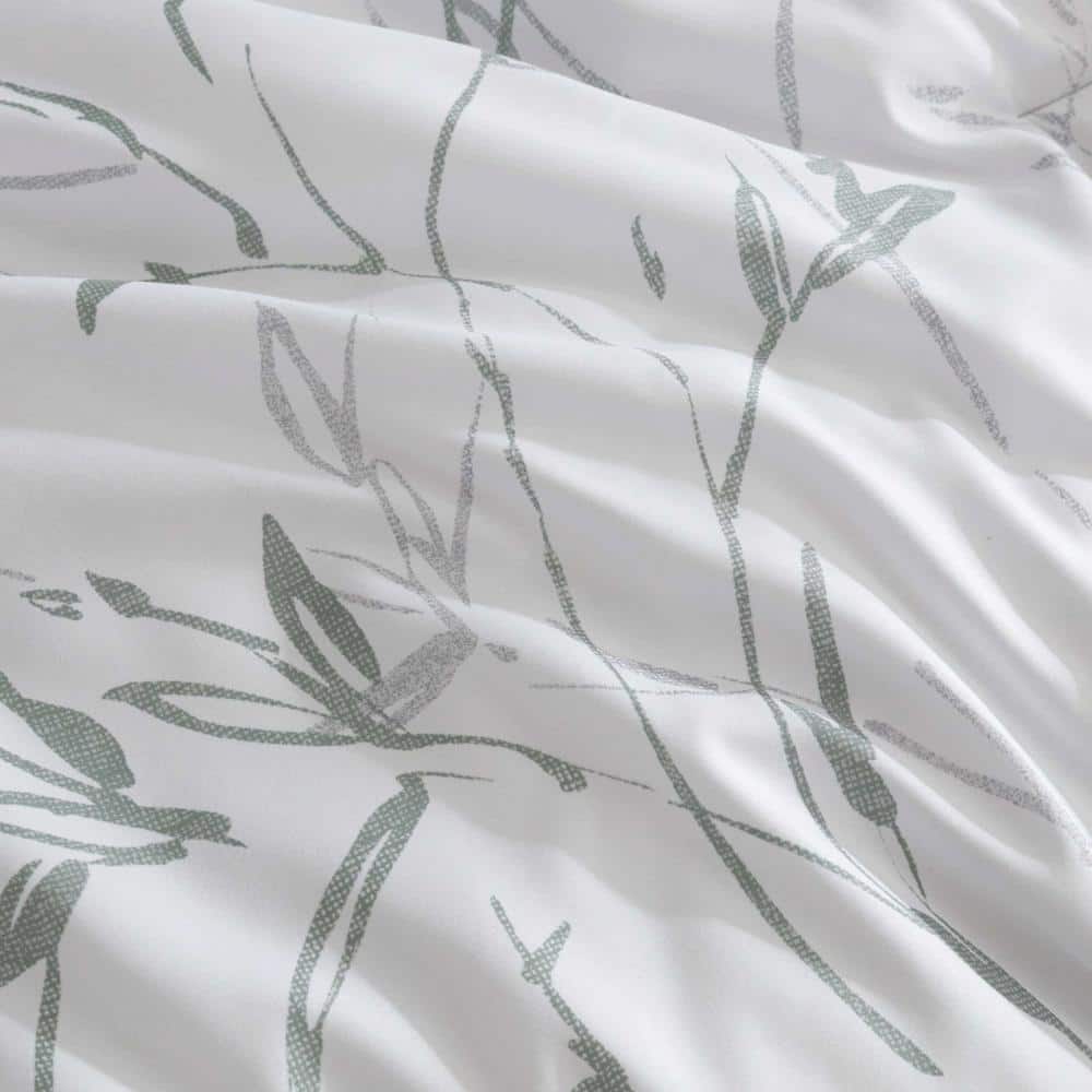 King Green Microfiber Reversible Bedspread Set