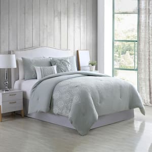 Tiffany 5-Piece Queen Embroidered Comforter Set