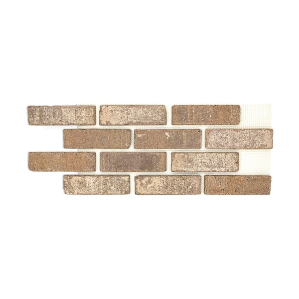 28 in. x 10.5 in. x 0.5 in. Brickwebb Mojave Thin Brick Sheets (Box of 5-Sheets)