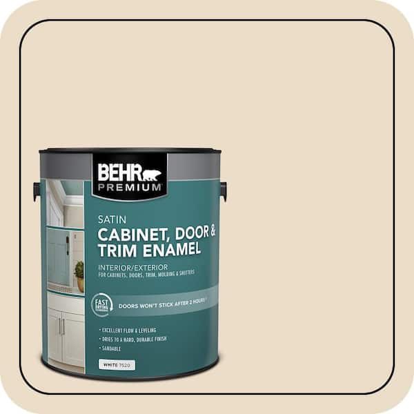 BEHR PREMIUM 1 gal. #N290-2 Authentic Tan Satin Enamel Interior