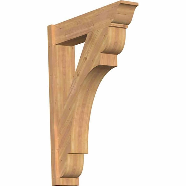 Ekena Millwork 8 in. x 44 in. x 32 in. Western Red Cedar Olympic Traditional Smooth Outlooker