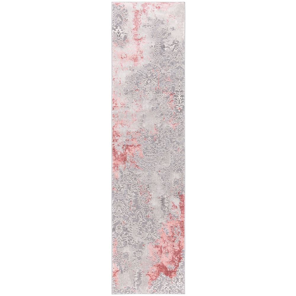 Meadow 2 ft. x 8 ft. Light Gray/Pink Marble Paisley Runner Rug price history on PriceWatchPro