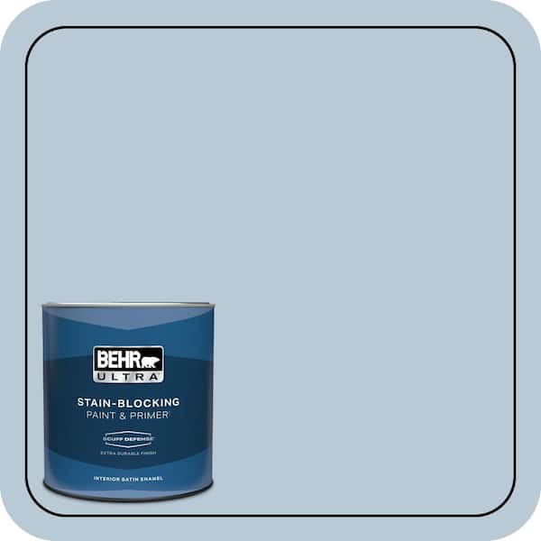 BEHR ULTRA 1 qt. #PPU14-15 Denim Light Extra Durable Satin Enamel Interior Paint & Primer