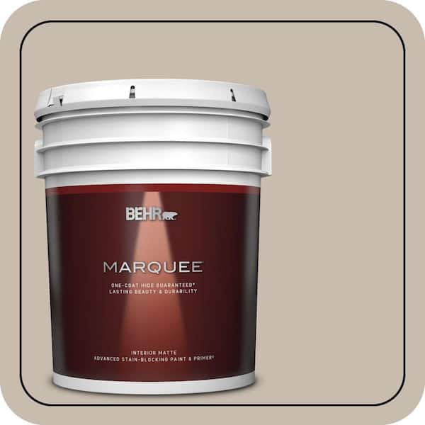 BEHR MARQUEE 5 gal. #ECC-44-1 Barley Field Matte Interior Paint & Primer