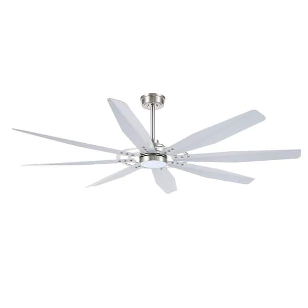 MLiAN 60 in. 8 Blades Nickel Indoor LED Ceiling Fan with Remote control