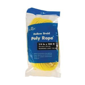 1/4 in. x 100 ft. Hollow Braid Poly Rope