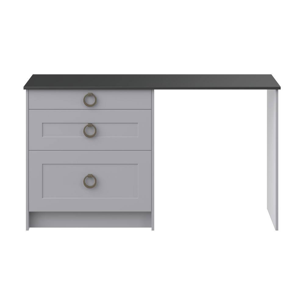 Roseland 61.5 in. W x 34.5 in. H x 24 in. D Slate Gray Shaker Simple Desk Bundle price history on PriceWatchPro