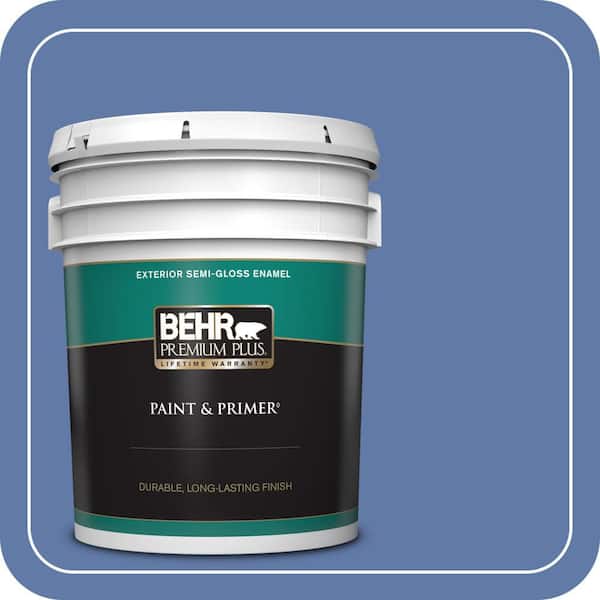 BEHR PREMIUM PLUS 5 gal. #M540-6 Miracle Elixir Semi-Gloss Enamel Exterior Paint & Primer