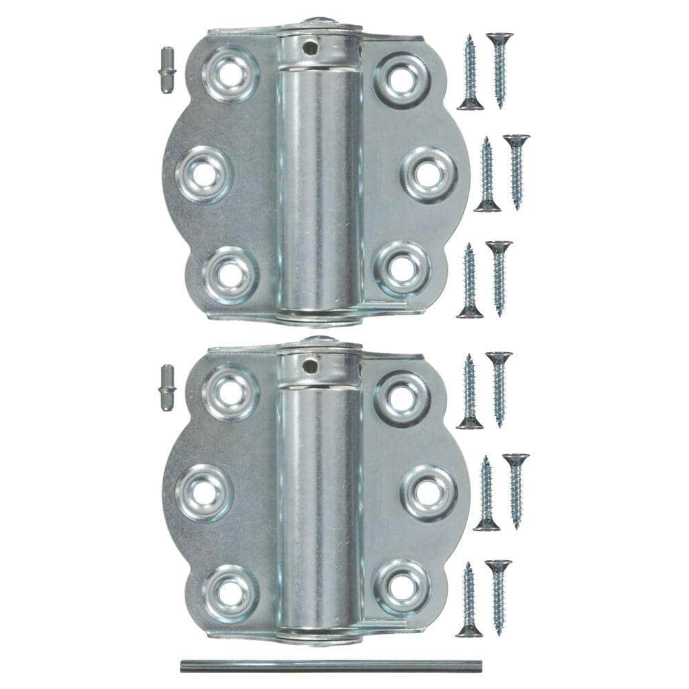 White Wright Products V226WH Spring Loaded Door 2PK Self Closing Hinge 