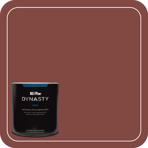 BEHR DYNASTY 1 qt. #S140-7 Deco Red Satin Enamel Interior Stain-Blocking Paint and Primer