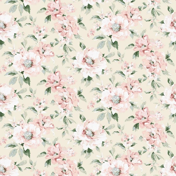 SURFACE STYLE Whispery Floral Petal Vinyl Peel and Stick Wallpaper Roll ( Covers 30.75 sq. ft. )