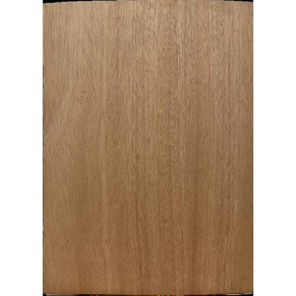 PureEdge 24 in. x 96 in. Khaya/Mahogany Real Wood Veneer with 10 mil Paper Back