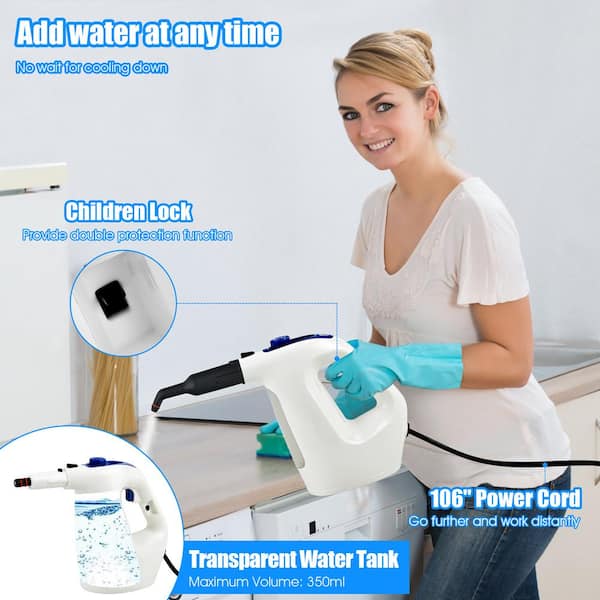 Electric Steam Mop, Steam & Scrub All-in-One, Portable Handheld