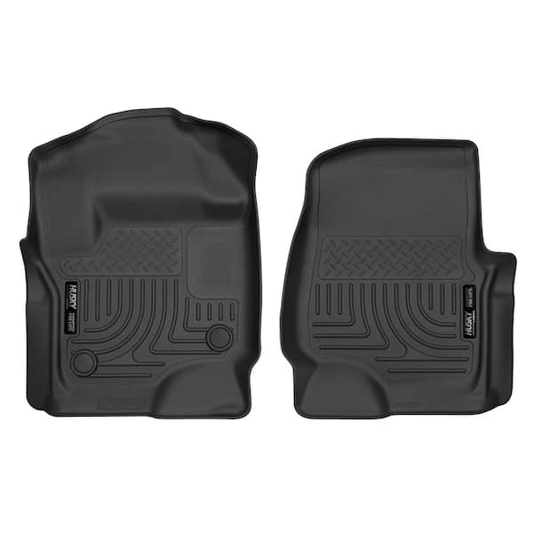 Husky Liners Front Floor Liners Fits 17-18 F250/350/450 Crew/SuperCab with Carpet Floors