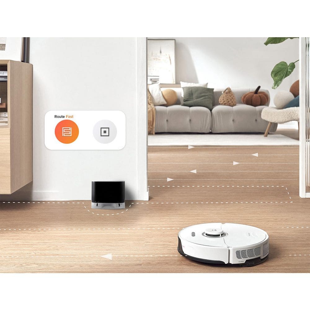 Roborock S8 White Cordless Robot Vacuum and Mop with Smart Mapping