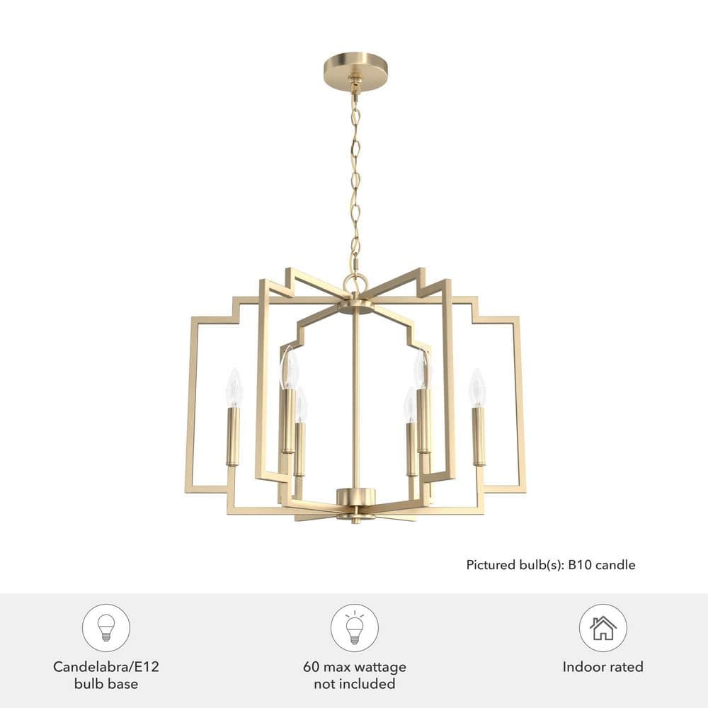 Zoanne Alturas Gold 24" Modern Glam Chandelier