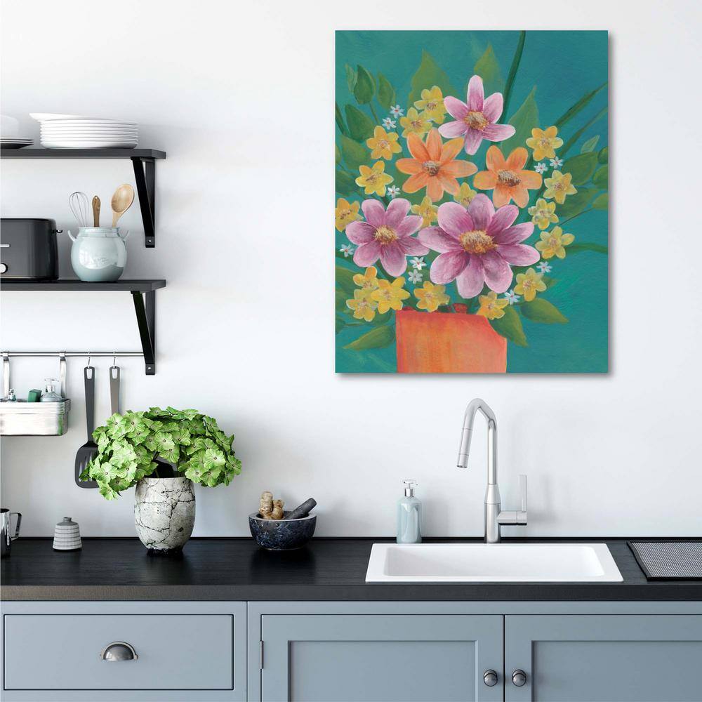 "Jubilant Floral III 16""x20"" Gallery-Wrapped Canvas Wall Art" price history on PriceWatchPro