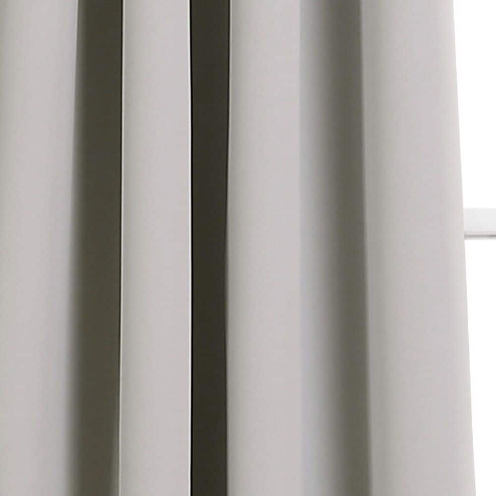 Light Gray Polyester Blackout Grommet Window Panels 52"W x 45"L