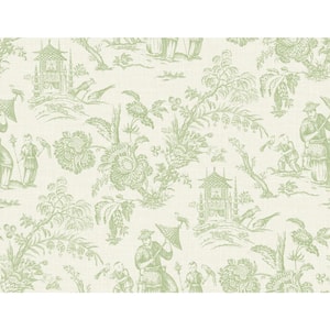 Herb Colette Chinoiserie Paper Unpasted Nonwoven Wallpaper Roll 60.75 sq. ft.