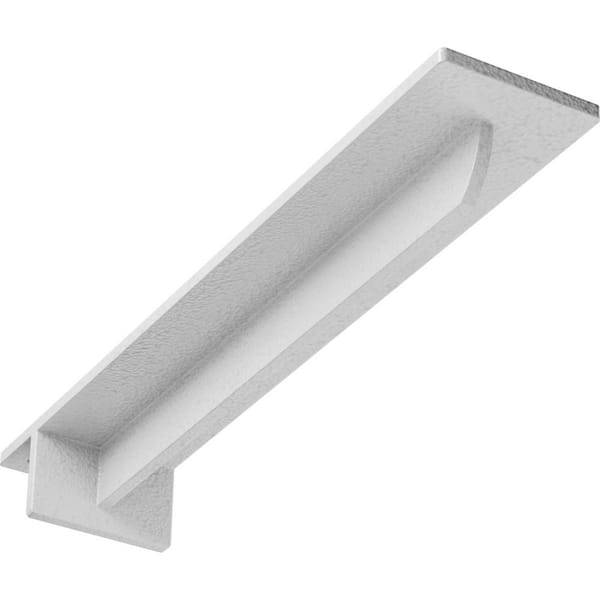 Ekena Millwork 3 in. x 2 in. x 16 in. Steel Hammered White Heaton Bracket