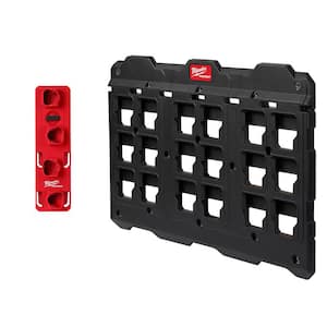 Packout M12 Battery Rack with Packout Large Wall Plate