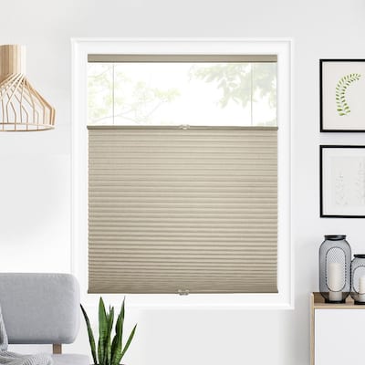 Perfect Lift Window Treatment Cut-to-Width Ivory Cordless Light Filtering  Eco Polyester Honeycomb Cellular Shade 44.5 in. W x 64 in. L QNIV444640 -  The Home Depot